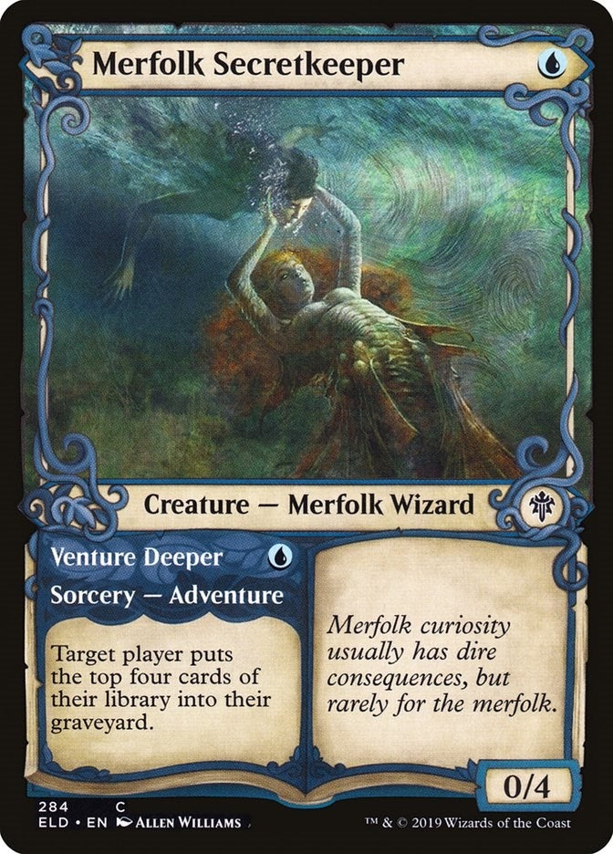 Image for Merfolk Secretkeeper (Showcase) (Throne of Eldraine) (284) - Magic: The Gathering
