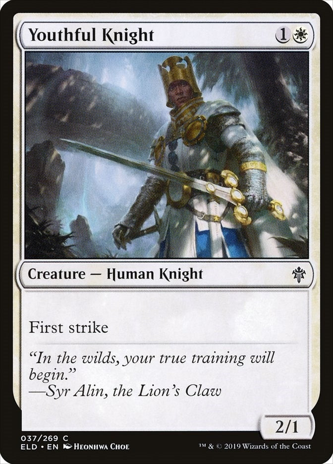 Image for Youthful Knight (Throne of Eldraine) (37) - Magic: The Gathering