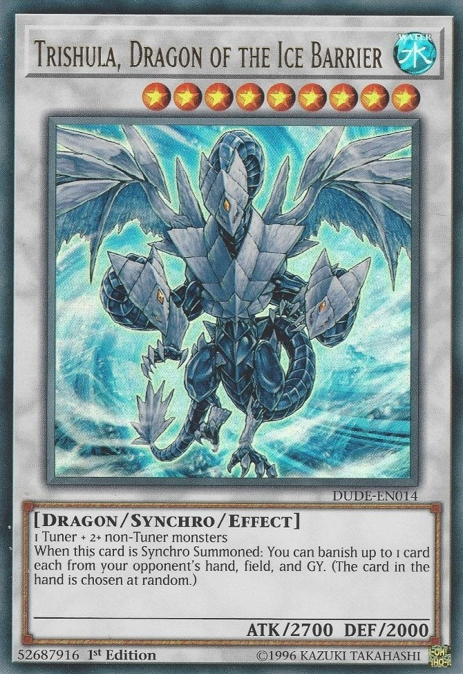 Image for Trishula, Dragon of the Ice Barrier (Duel Devastator) (DUDE-EN014) - YuGiOh