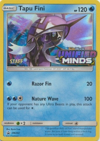 Image for Tapu Fini - SM203 (Prerelease) [Staff] (SM Promos) (SM203) - Pokemon