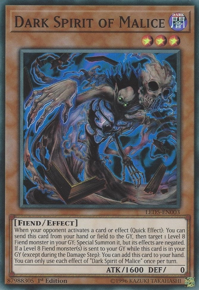Image for Dark Spirit of Malice (Legendary Duelists: Immortal Destiny) (LED5-EN003) - YuGiOh