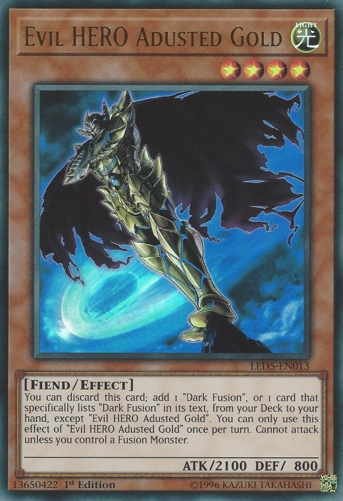 Image for Evil HERO Adusted Gold (Legendary Duelists: Immortal Destiny) (LED5-EN013) - YuGiOh