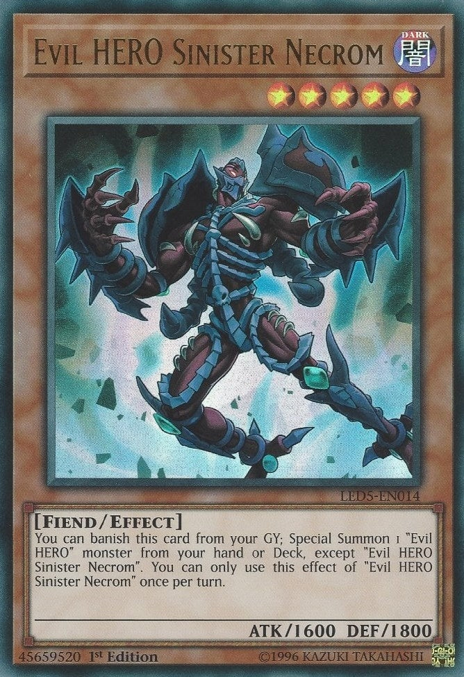 Image for Evil HERO Sinister Necrom (Legendary Duelists: Immortal Destiny) (LED5-EN014) - YuGiOh