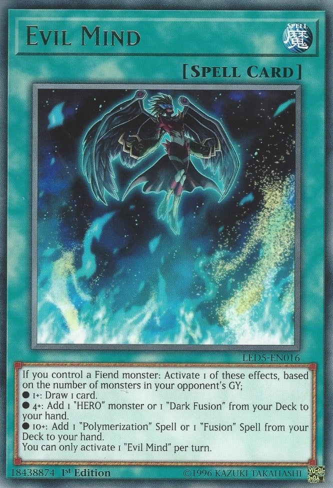 Image for Evil Mind (Legendary Duelists: Immortal Destiny) (LED5-EN016) - YuGiOh