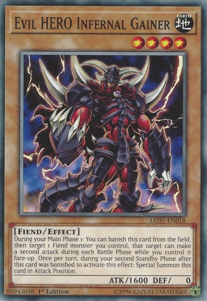 Image for Evil HERO Infernal Gainer (Legendary Duelists: Immortal Destiny) (LED5-EN018) - YuGiOh