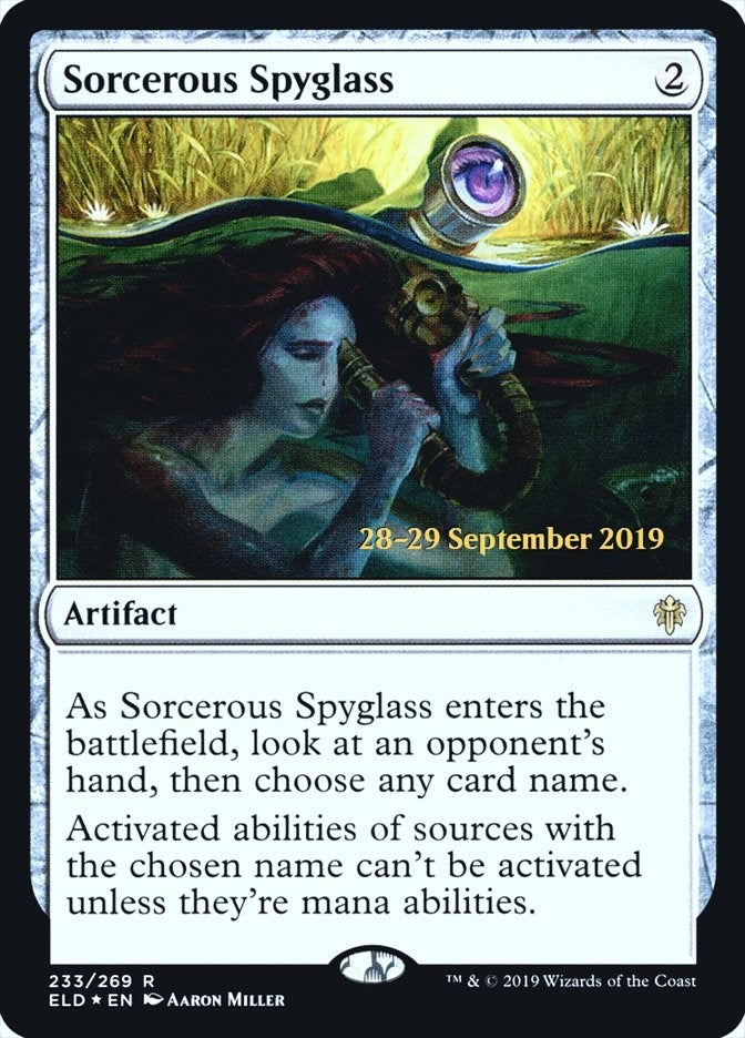 Image for Sorcerous Spyglass (ELD) (Prerelease Cards) (233) - Magic: The Gathering