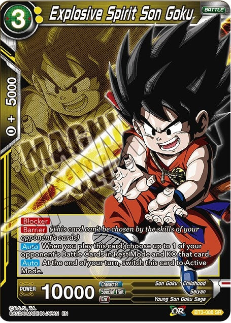 Image for Explosive Spirit Son Goku (Expansion Deck Box Set 08: Magnificent Collection - Forsaken Warrior) (BT3-088) - Dragon Ball Super: Masters
