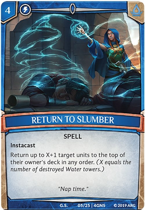 Image for Return to Slumber (Expansion Pack 2: Genesis) (5/25 | 4GNS) - Argent Saga TCG