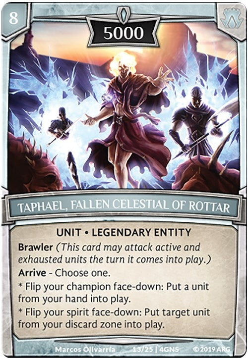 Image for Taphael, Fallen Celestial of Rottar (Expansion Pack 2: Genesis) (13/25 | 4GNS) - Argent Saga TCG