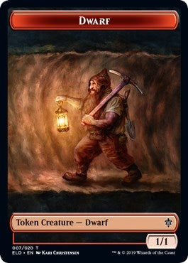 Image for Dwarf // Food (016) Double-Sided Token (Throne of Eldraine) (7 // 16) - Magic: The Gathering