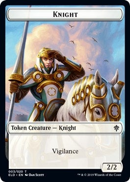 Image for Knight // Food (018) Double-Sided Token (Throne of Eldraine) (3 // 18) - Magic: The Gathering