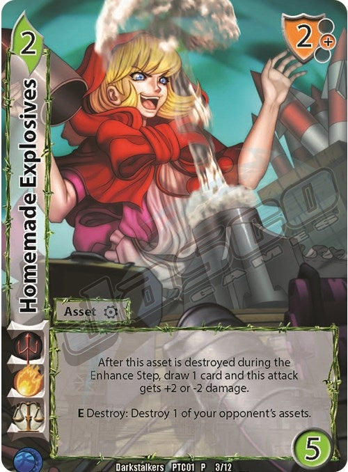 Image for Homemade Explosives (Full Art Promo) (Darkstalkers: Warriors of the Night) (3/12) - UniVersus