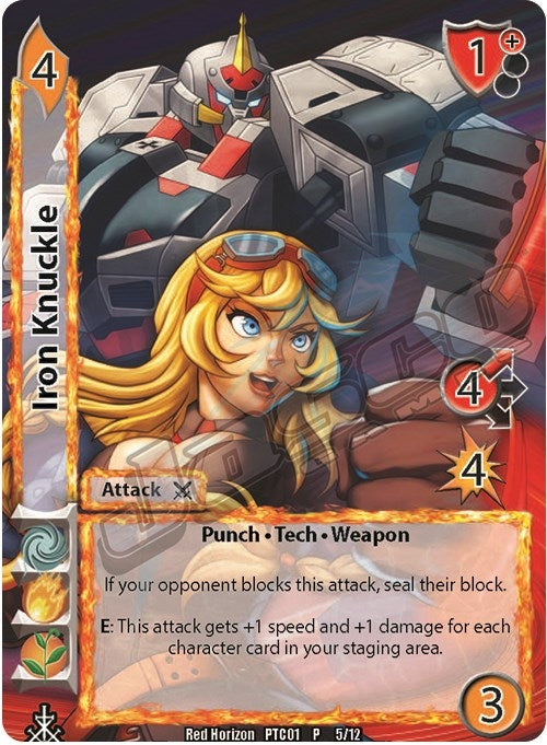 Image for Iron Knuckle (Full Art Promo) (Red Horizon: Blood Omen) (5/12) - UniVersus