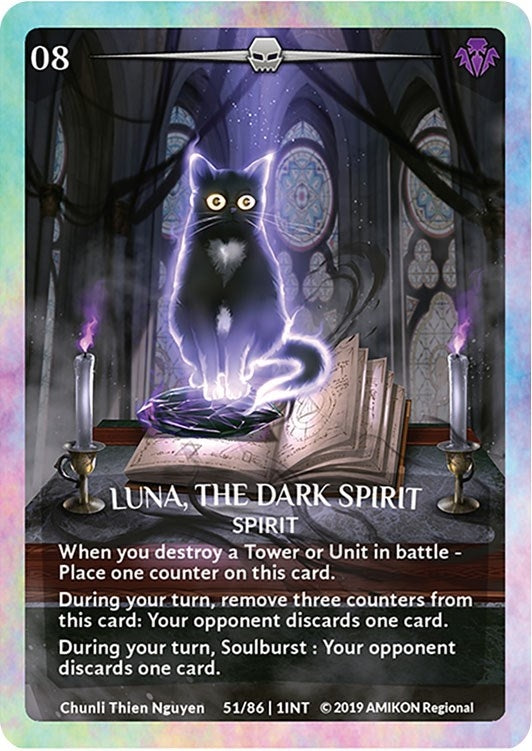 Image for Luna, the Dark Spirit (Rainbow Metal) (ARG Oct./Nov. 2019 Regional) (Argent Saga Promos) (51/86 | 1INT) - Argent Saga TCG