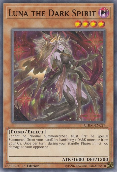 Image for Luna the Dark Spirit (Chaos Impact) (CHIM-EN027) - YuGiOh