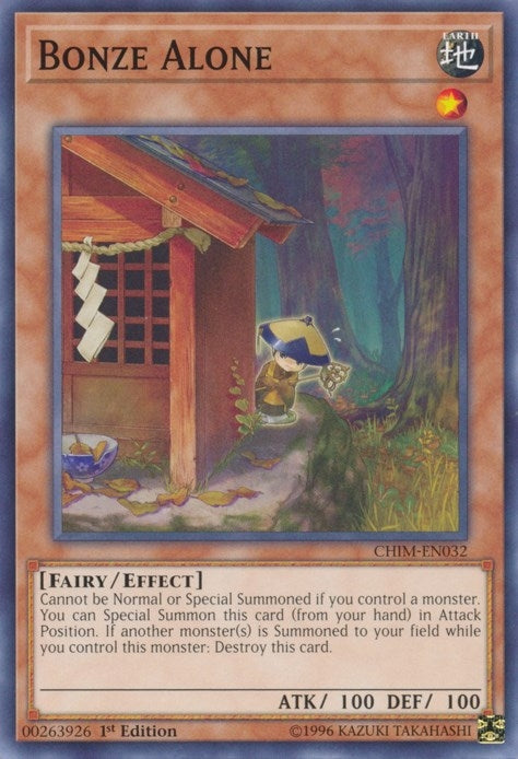 Image for Bonze Alone (Chaos Impact) (CHIM-EN032) - YuGiOh