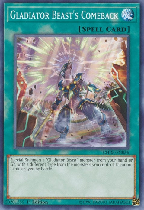 Image for Gladiator Beast's Comeback (Chaos Impact) (CHIM-EN056) - YuGiOh