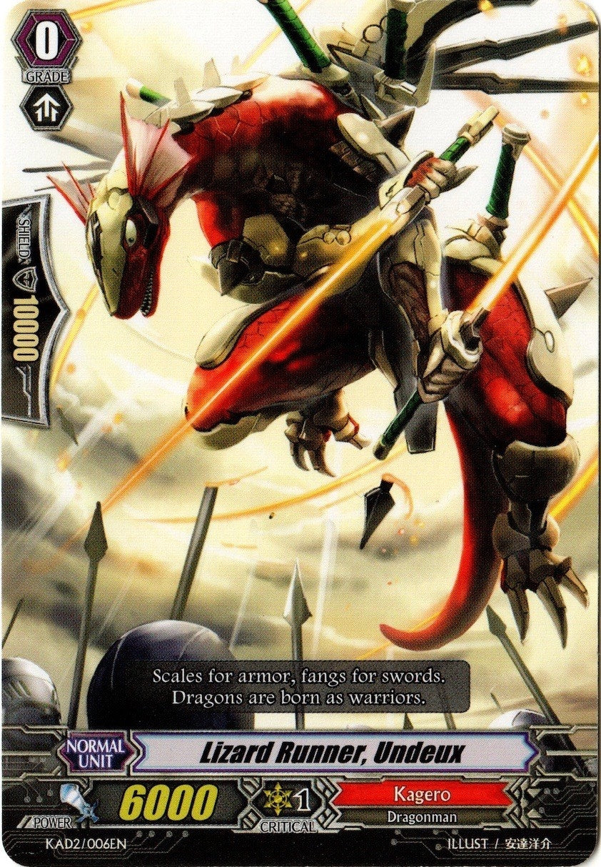 Image for Lizard Runner, Undeux (Kero Kero Ace Pack) (KAD2/006EN) - Cardfight Vanguard