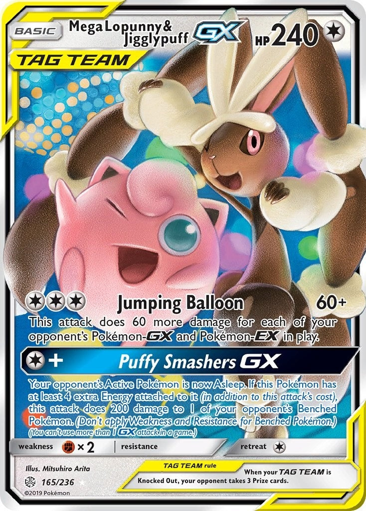 Image for Mega Lopunny & Jigglypuff GX (SM - Cosmic Eclipse) (165/236) - Pokemon