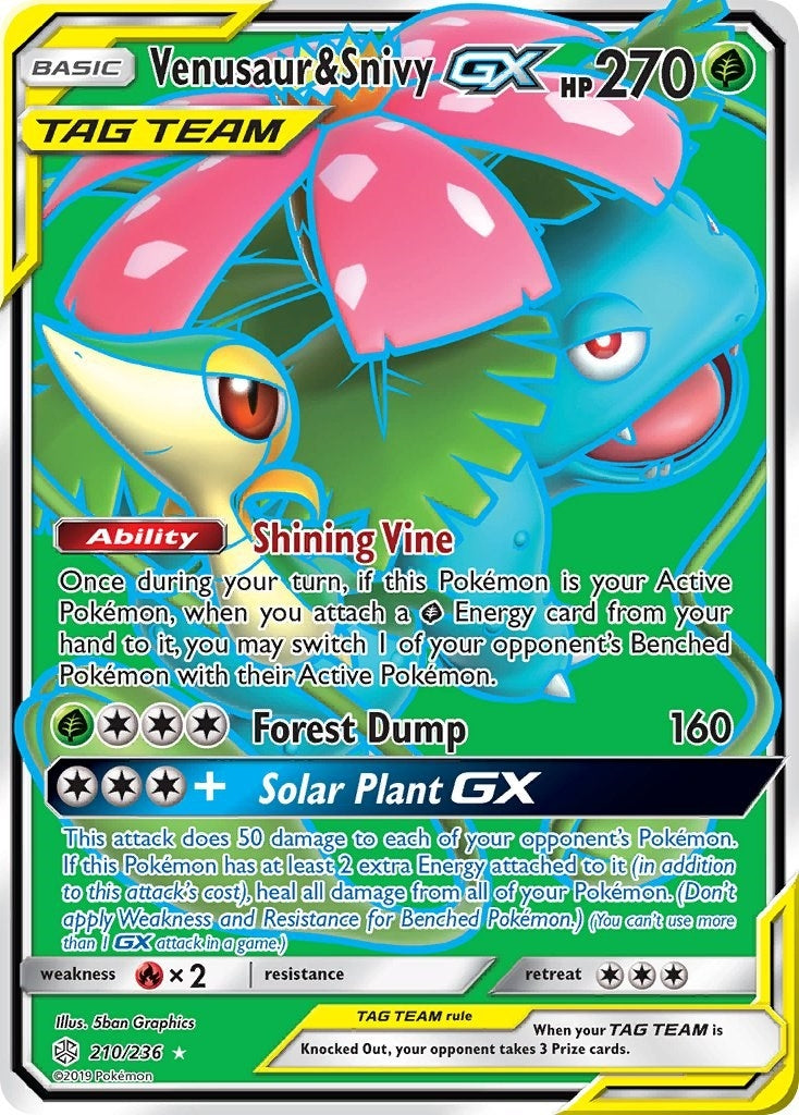 Image for Venusaur & Snivy GX (Full Art) (SM - Cosmic Eclipse) (210/236) - Pokemon