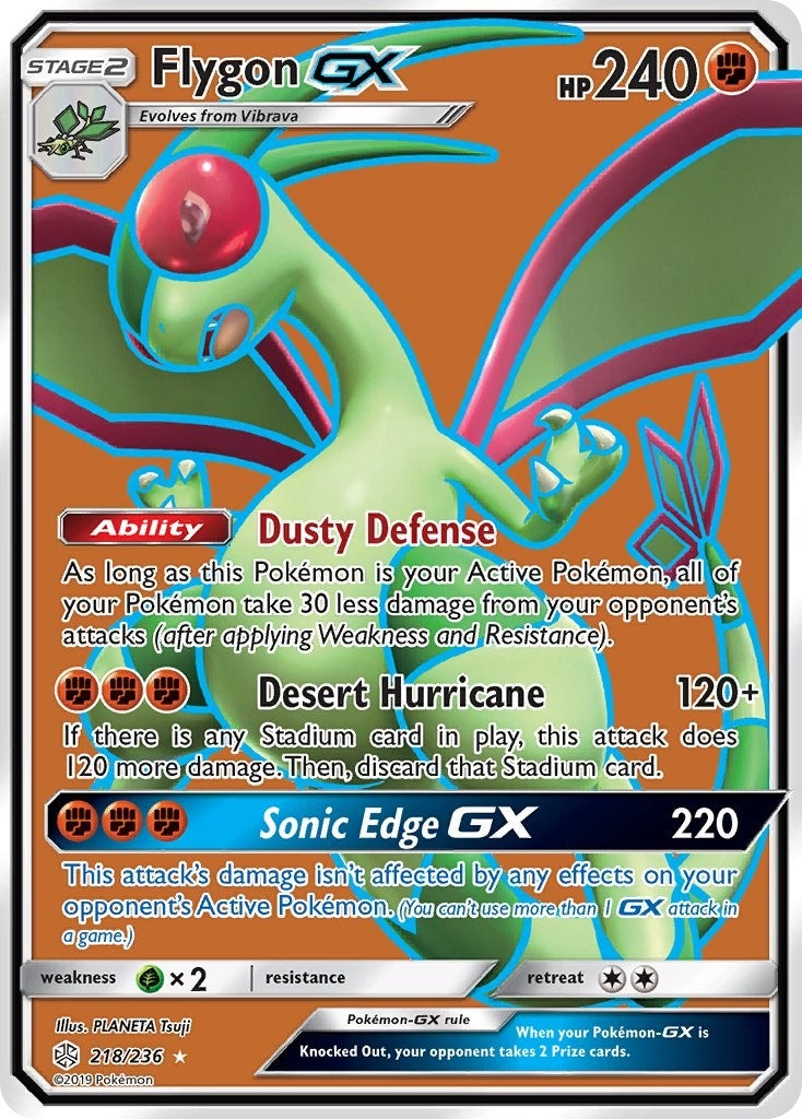 Image for Flygon GX (Full Art) (SM - Cosmic Eclipse) (218/236) - Pokemon