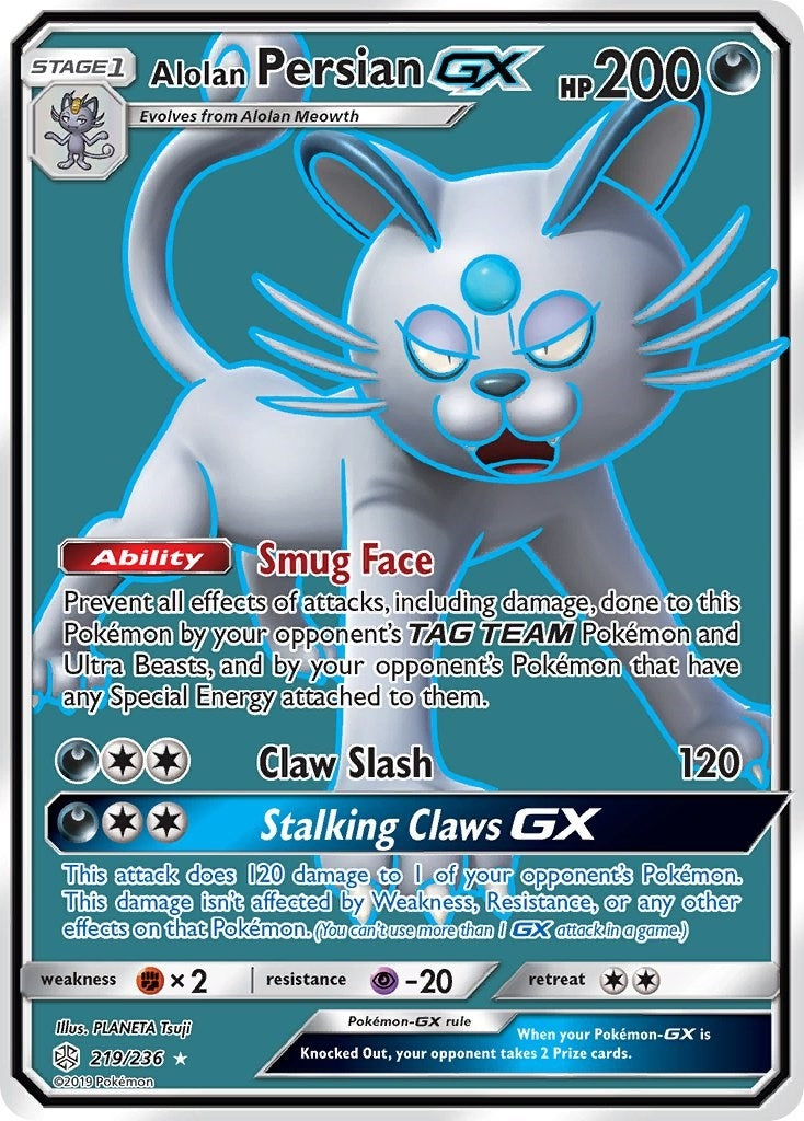 Image for Alolan Persian GX (Full Art) (SM - Cosmic Eclipse) (219/236) - Pokemon