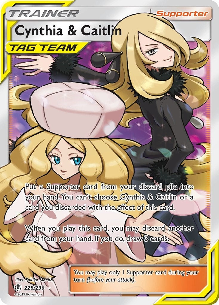 Image for Cynthia & Caitlin (Full Art) (SM - Cosmic Eclipse) (228/236) - Pokemon