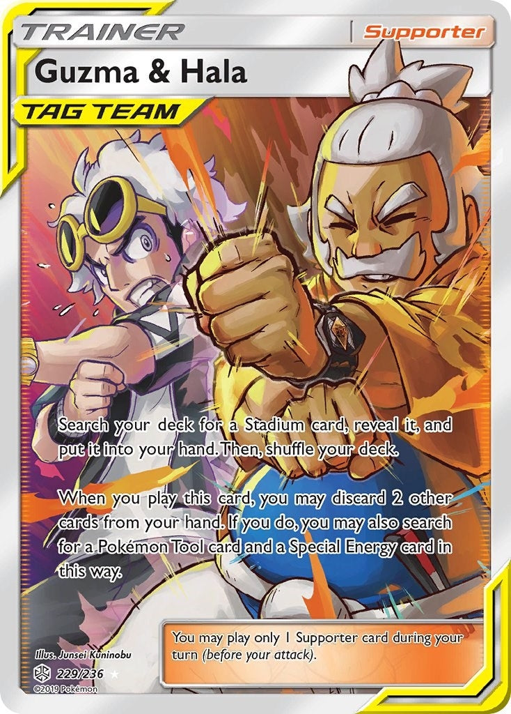 Image for Guzma & Hala (Full Art) (SM - Cosmic Eclipse) (229/236) - Pokemon