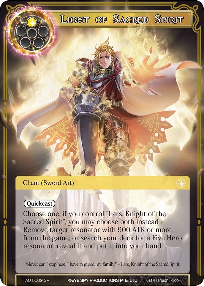Image for Light of Sacred Spirit (Alice Origin) (AO1-009) - Force of Will