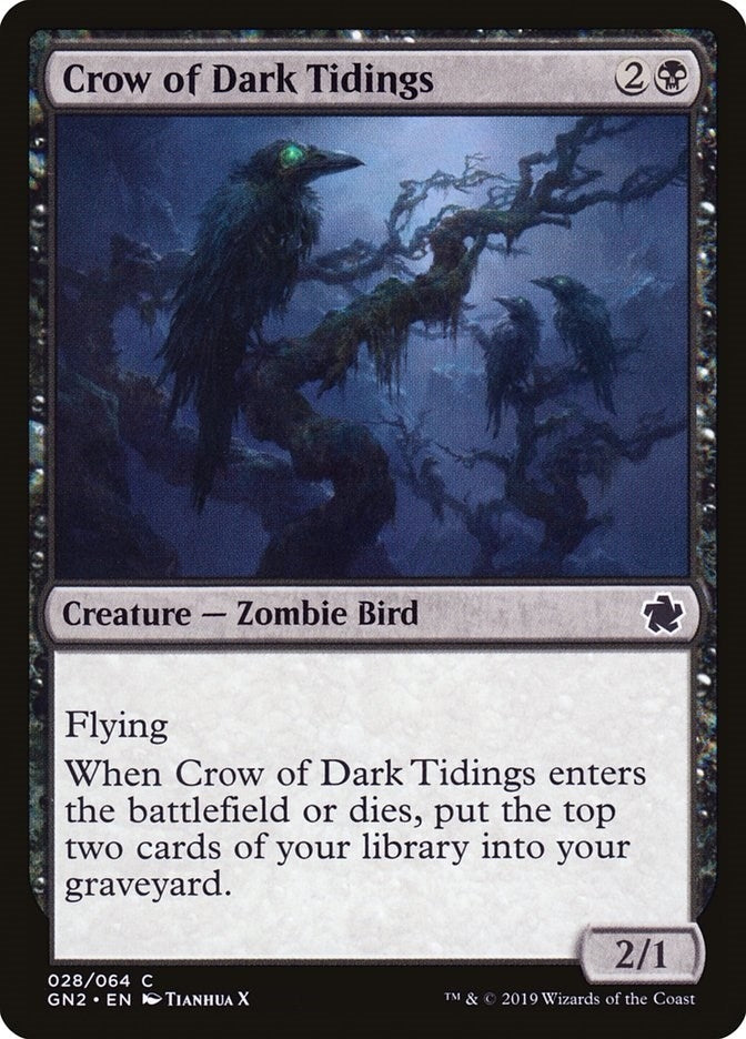 Image for Crow of Dark Tidings (Magic Game Night 2019) (28) - Magic: The Gathering