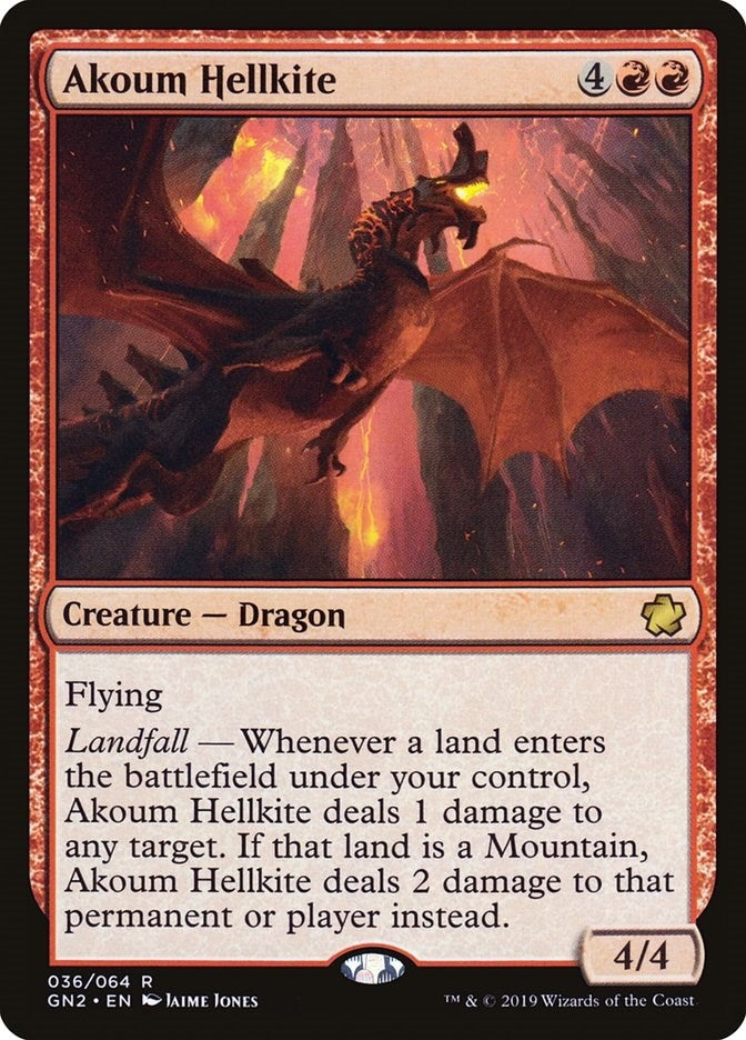 Image for Akoum Hellkite (Magic Game Night 2019) (36) - Magic: The Gathering