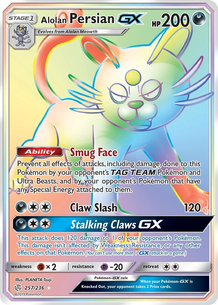 Image for Alolan Persian GX (Secret) (SM - Cosmic Eclipse) (257/236) - Pokemon