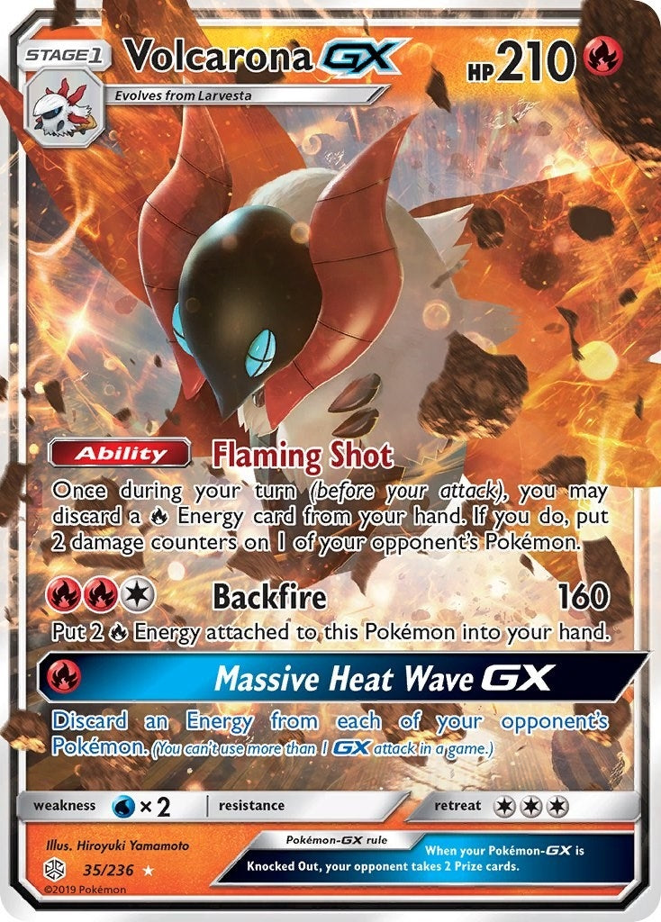 Image for Volcarona GX (SM - Cosmic Eclipse) (35/236) - Pokemon