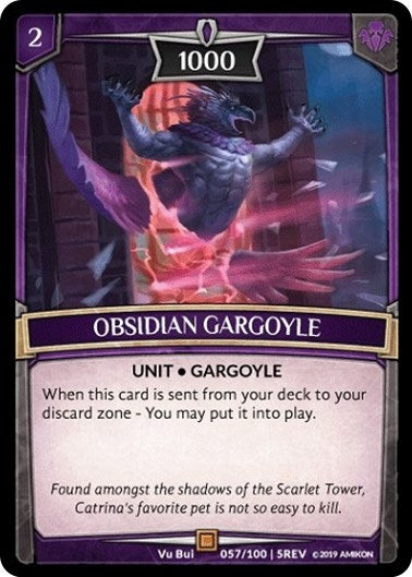 Image for Obsidian Gargoyle (Revelations) (57/100 | 5REV) - Argent Saga TCG
