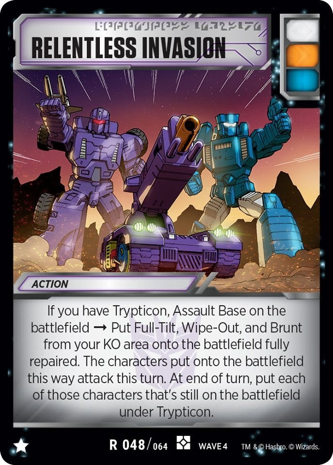 Image for Relentless Invasion (War for Cybertron: Siege II) (48) - Transformers TCG