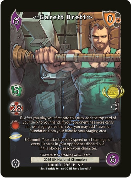 Image for Garett Brett (Champion Batch V Promo) (UniVersus Promos) (2) - UniVersus