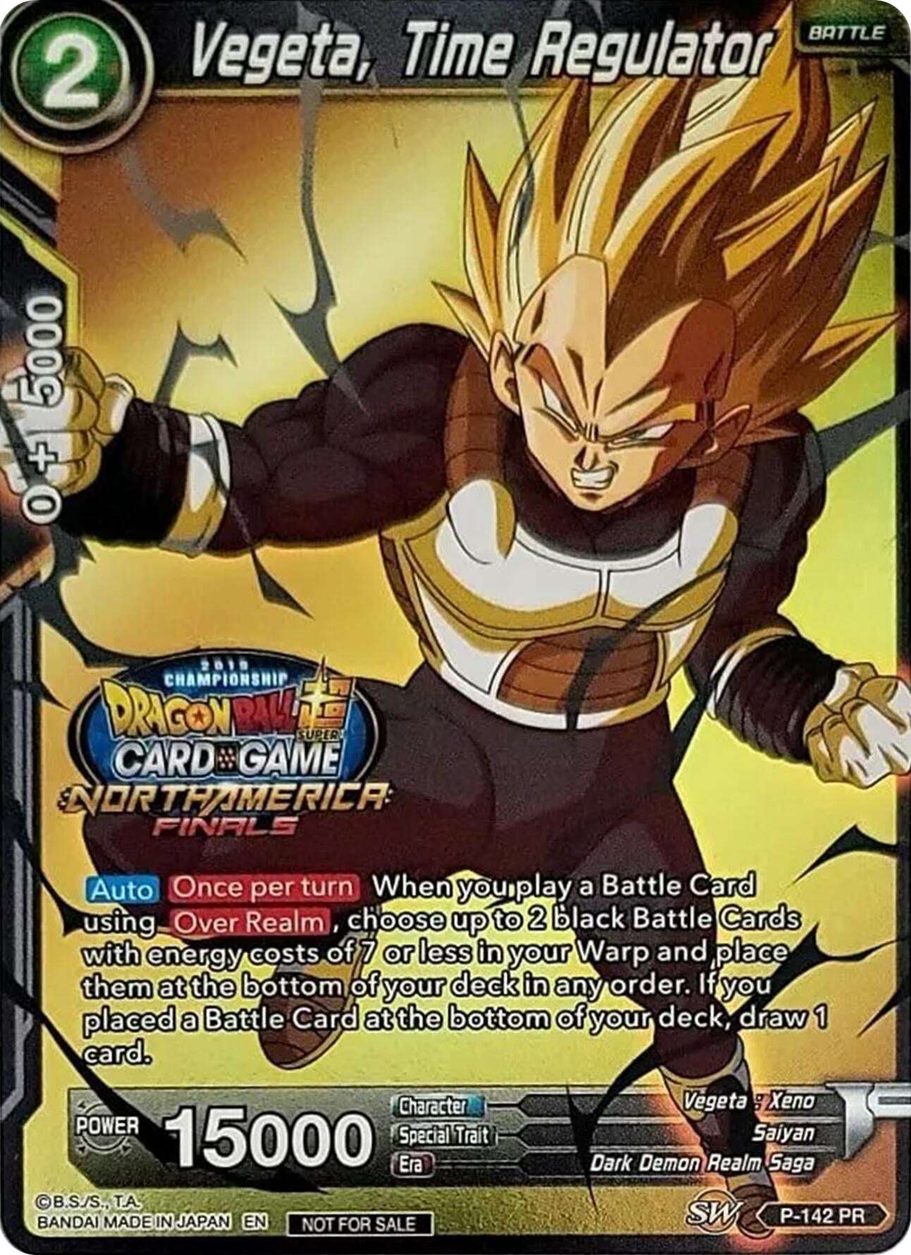 Image for Vegeta, Time Regulator (Championship Final 2019) (Tournament Promotion Cards) (P-142) - Dragon Ball Super: Masters