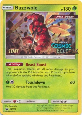 Image for Buzzwole - SM218 (Prerelease) [Staff] (SM Promos) (SM218) - Pokemon