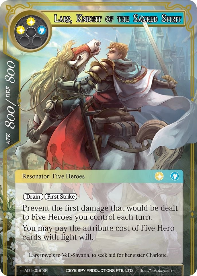 Image for Lars, Knight of the Sacred Spirit (Alice Origin) (AO1-058) - Force of Will