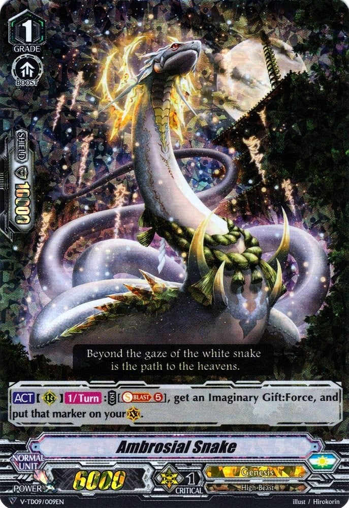 Image for Ambrosial Snake (RRR Foil) (V-TD09) (V-TD09/009EN)