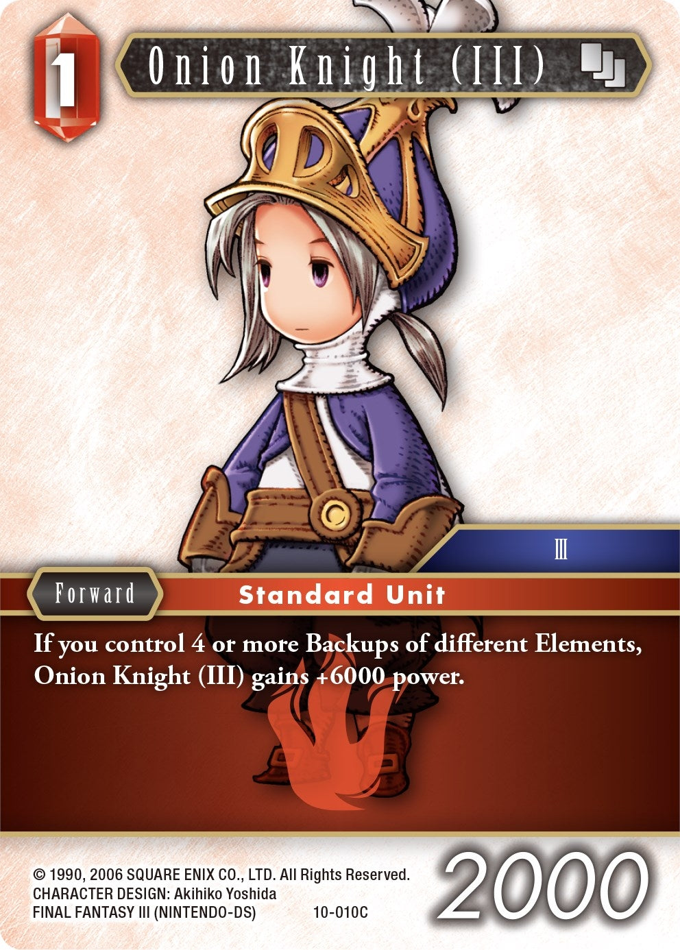 Image for Onion Knight (III) - 10-010C (Luneth) (Opus X) (10-010C) - Final Fantasy TCG