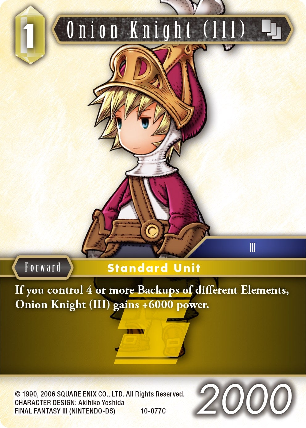 Image for Onion Knight (III) - 10-077C (Ingus) (Opus X) (10-077C) - Final Fantasy TCG