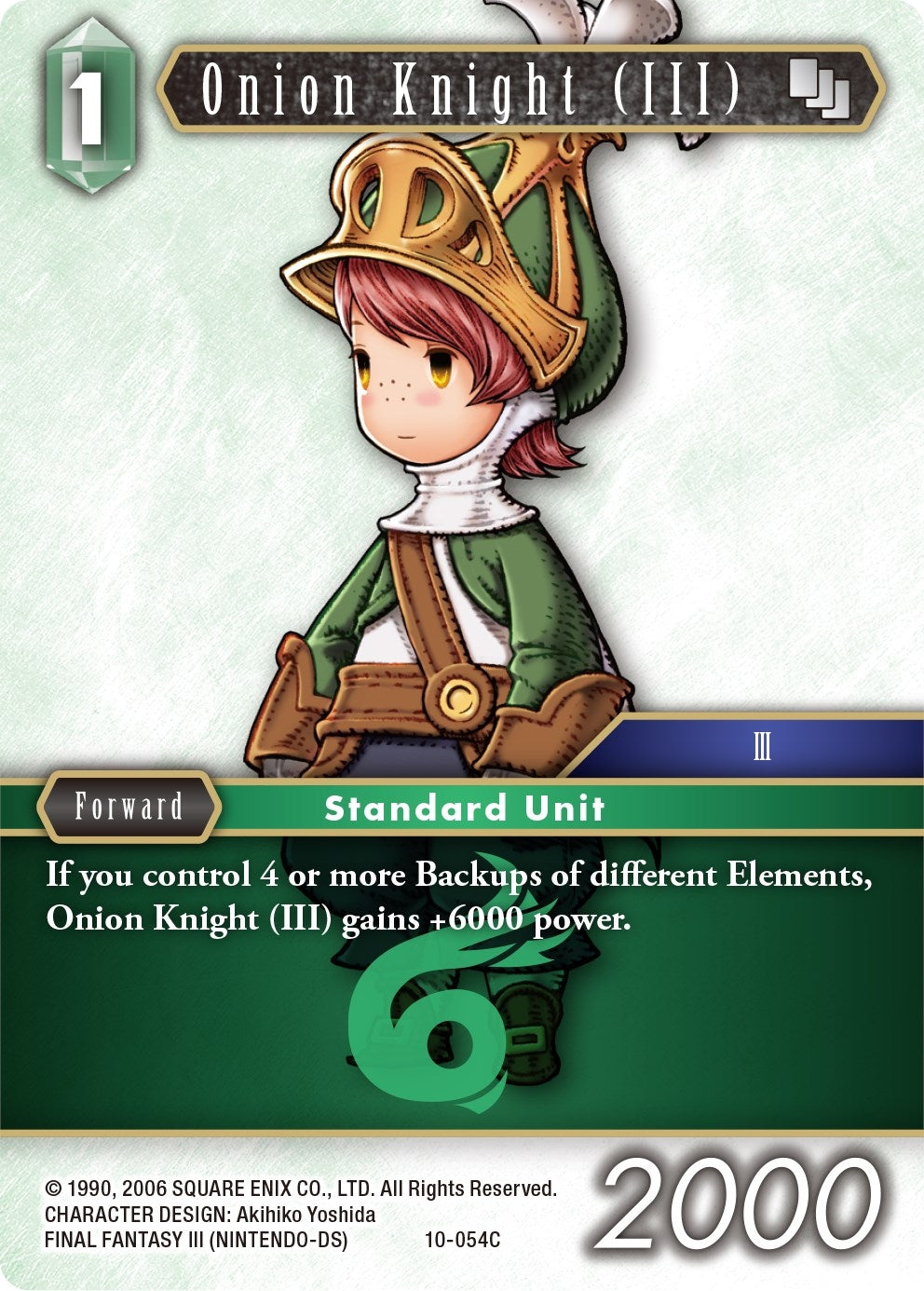 Image for Onion Knight (III) - 10-054C (Arc) (Opus X) (10-054C) - Final Fantasy TCG