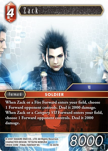 Image for Zack (Opus X) (10-007H) - Final Fantasy TCG