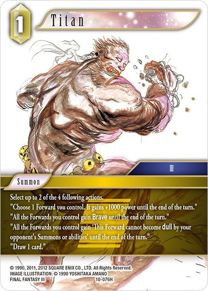 Image for Titan (Opus X) (10-076H) - Final Fantasy TCG