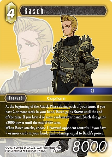 Image for Basch (Opus X) (10-080H) - Final Fantasy TCG