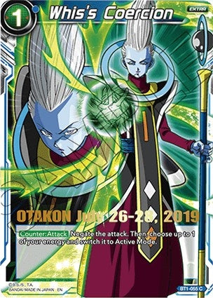 Image for Whis's Coercion (OTAKON 2019) (Promotion Cards) (BT1-055) - Dragon Ball Super: Masters