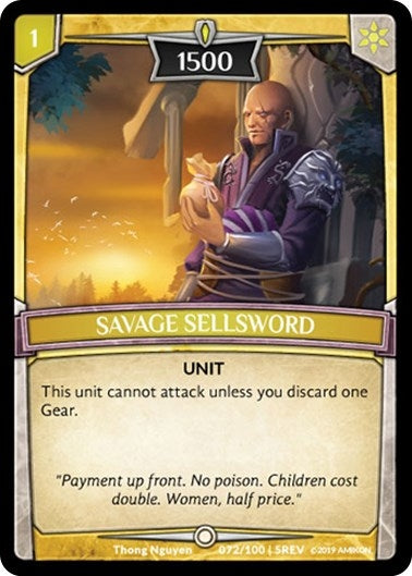 Image for Savage Sellsword (Revelations) (72/100 | 5REV) - Argent Saga TCG