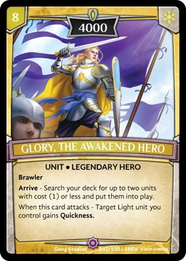 Image for Glory, the Awakened Hero (Revelations) (32/100 | 5REV) - Argent Saga TCG