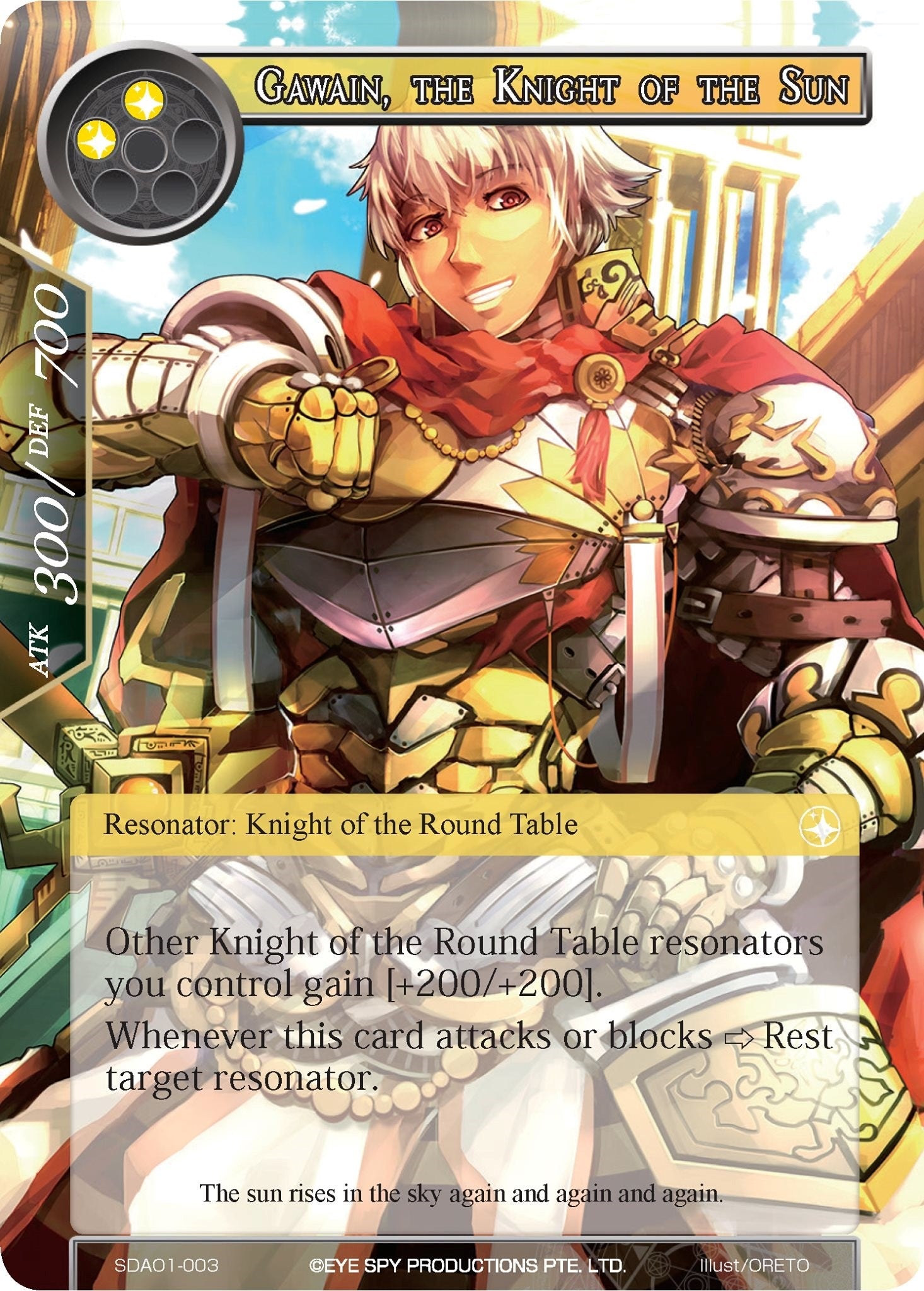 Image for Gawain, the Knight of the Sun (Alice Origin Starter Deck) (SDAO1-003) - Force of Will